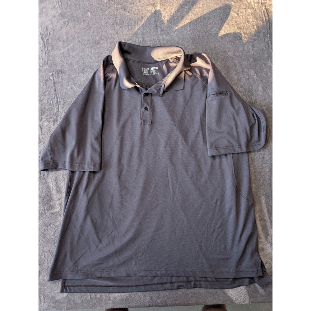 5.11 Tactical Performance Polo Mens 2XL Charcoal Gray Short Sleeve Work Shirt